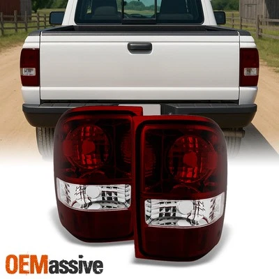 Fit 01-11 Ford Ranger Pickup Dark Red Lens Tail Lights Replacement - Image 1 of 4
