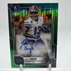 2025 Bowman Chrome U Jadan Baugh 1st #BCA-JBA Auto Variation Green Refractor /99 - Picture 1 of 3
