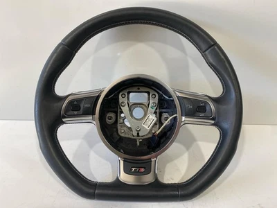 2008-2015 MK2 Audi TTS OEM Steering Wheel Black Flat Bottom w/ Shift Paddles (L) Foto 1 de 4