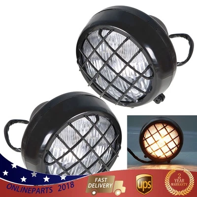 2 x Faros Para Yamaha Banshee 1987-2006 Lente Bombillas Luces Parrillas Guerrero EE. UU. Foto 1 de 4