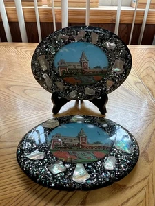 PAR DE REMACHES DE ABULÓN RESISTENTES AL CALOR DE LA ESTACIÓN DE TREN DE DISNEYLAND DE COLECCIÓN - Imagen 1 de 7