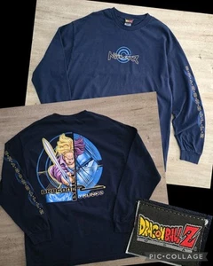 Vintage 2001 Dragon Ball Z DBZ TRUNKS Longsleeve T-shirt Sz XL Navy Anime EUC - Picture 1 of 12