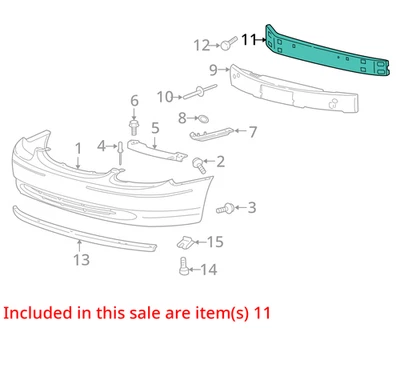(Cover Not Included) Front Bumper Reinforcement Fits 96-07 TAURUS 318505 Foto 1 de 3