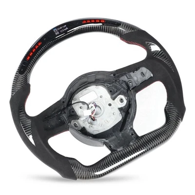 Carbon Fiber LED Steering Wheel With Adjustable RPM For TTS  - Image 1 of 4