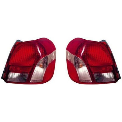 Halogen Tail Light Set For 00-02 Toyota Echo Clear & Red Lens w/ Bulbs 2Pcs Foto 1 de 4