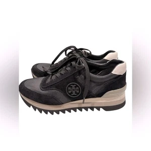 TORY BURCH SAWTOOTH LOGO SNEAKER GRÖSSE 6 SCHWARZ WEISS DAMEN DESIGNER - Bild 1 von 7