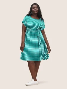 Vestido a rayas Bloomchic Reino Unido 26-28 - Imagen 1 de 1