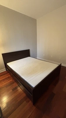 IKEA SONGESAND Full Bed With Four Storage Box + Morgedal Matress - Image 1 of 4
