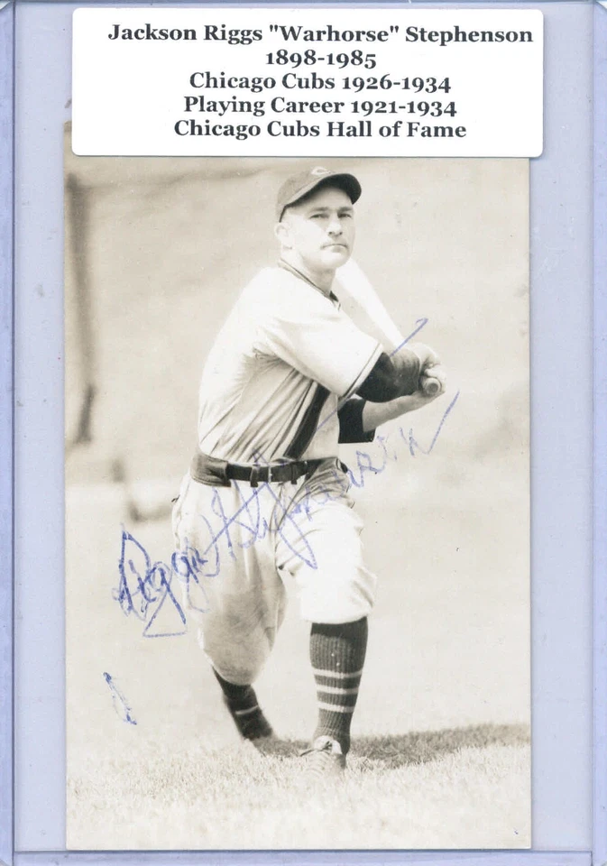 Postal Autógrafa De Colección Jackson Riggs Stephenson Cubs Autenticidad Garantizada Foto 1 de 1