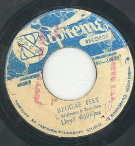 " REGGAE FEET." lloyd williams. SUPREME 7in 1970. - Imagen 1 de 2