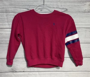 Polo Ralph Lauren Sweater Kids  Pink Spellout Logo Pullover Sweatshirt SZ  6 - Picture 1 of 7