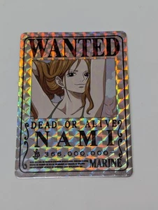 2024 One Piece Nami Holo Trading Card Sticker Wanted Dead or Alive - Bild 1 von 2