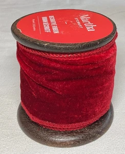 Nastro Martha Stewart VELLUTO ROSSO 10 iarde 3 pollici nuovo con etichette - Foto 1 di 3