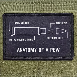 Anatomy Of A Pew Patch Moral Tactical Meme Military Army Hook & Loop 3x2 - Picture 1 of 8