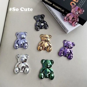 Foldable Back Sticker Bracket Crystal Bear Phone Stand  Universal - Photo 1 sur 17