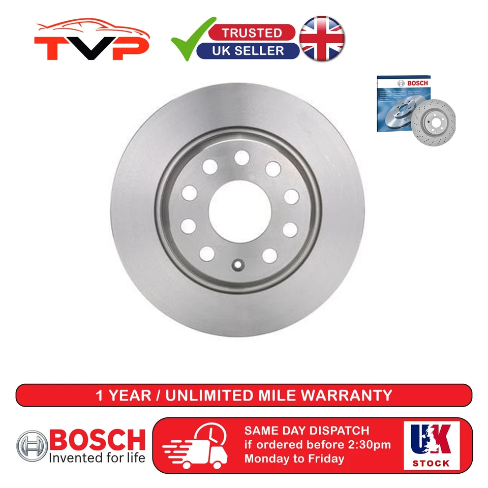 Bosch Brake Dics For VW Jetta 2004-2010 1.4 1.6 2.0 2.5 0986479247 - Image 1 of 1