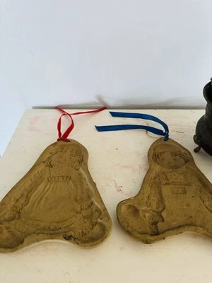 2 moldes de argila de biscoito Raggedy Ann & Andy bolsa marrom biscoito arte colina design - Imagem 1 de 4