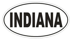 Indiana Oval Autoaufkleber oder Helmaufkleber D2330 State Euro Oval - Bild 1 von 1