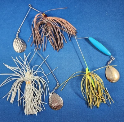 Cebo giratorio de pesca vintage 3 bombardero blanco amarillo Berkley Power marrón Foto 1 de 4