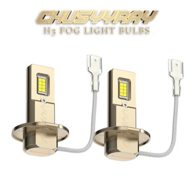 For Chevrolet Tahoe 1995-1999 2X White H3 LED Fog Lights Bulbs Headlight Lamp - Image 1 of 4