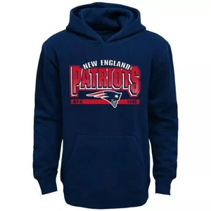 Unbranded Boy's New England Patriots Comeback Fleece Hoodie Navy Blue Large - Picture 1 of 3