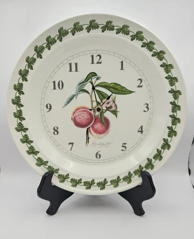 Portmeirion Pomona Peaches Fruit Kitchen Wall Clock Made in England-Works 10.5" Cover