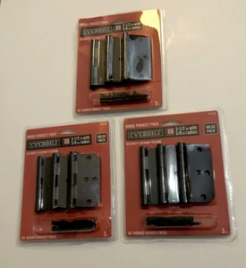 Lot of 3 Everbilt 478030 3-1/2" Oil-Rubbed Bronze 5/8" Security Hinges (3 pack) - Picture 1 of 4