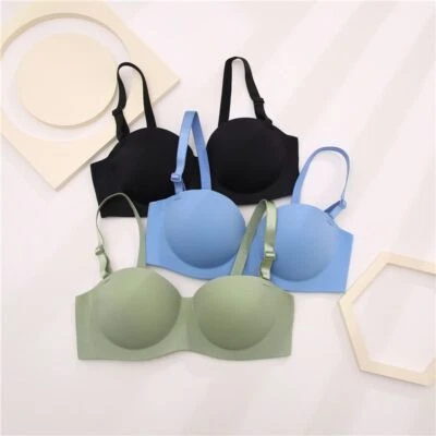 Seamless Push Up Intimates Bras Women Garments Apparel Wirefree Bralette Bra 1pc - Image 1 of 4