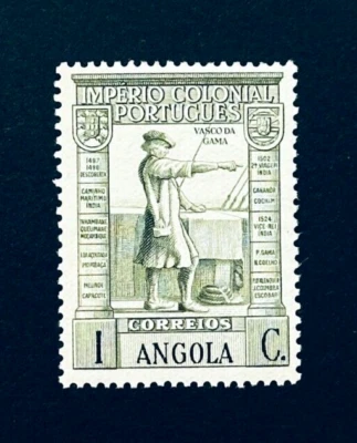 Sello ANGOLA - 1938 Imperio Portugués Vasco de Gama Como Nuevo OG H r33 Foto 1 de 2