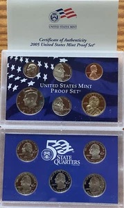 Juego de 11 monedas de prueba de Estados Unidos 2005-S OGP y certificado de autenticidad - Imagen 1 de 3