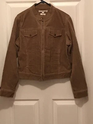 Mujer Tommy Hilfiger Marrón Pana Manga Larga Cremallera Chaqueta Talla L Foto 1 de 4
