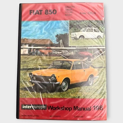 FIAT 850 Manual de taller 1964+ Sedán Spider Cupé Sport Intereurope 198 Libro Foto 1 de 4