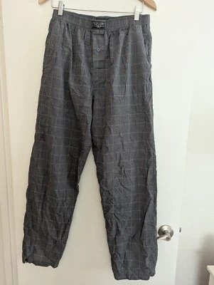 Polo Ralph Lauren Gris Cuadros Tejido Bolsillo Dormir Pantalones Talla M Foto 1 de 4