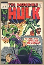 Incredible Hulk 114 VF Trimpe! Bruce banner! Sandman! Mandarin! 1969 Marvel V337