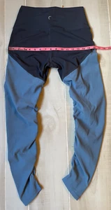 Leggings Zyia Active Color Block Acanalados Tormenta Paralela Azul Talla 6-8 para mujer - Imagen 1 de 3