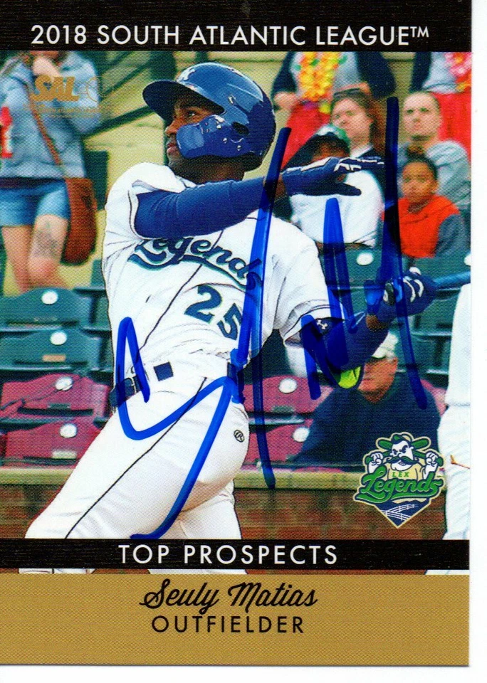 Seuly Matias 2018 Lexington Legends SAL Top Prospects Autographed Signed Card - Image 1 of 1
