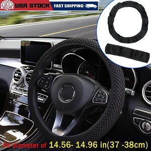 For Jeep 15'' Durable Microfiber Car Steering Wheel Cover Breathable Anti-Slip