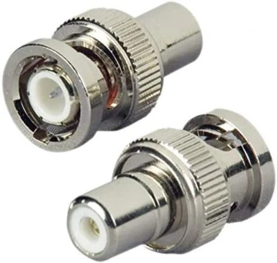 RCA Female Plug to BNC Male Jack Adapters Coaxial Connector for CCTV Video - Image 1 of 3