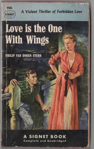 vtg pulp book novel 1951 Love is The One with Wings Phillip Van Doren Stern - Imagen 1 de 1