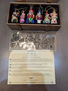Vintage The Nutcracker Collection Blown Glass Christmas Ornaments - Foto 1 di 3
