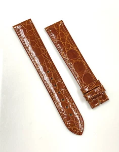 Genuine Longines 18mm x 16mm Alligator Leather Tan Brown Band Strap - Picture 1 of 8