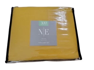 Noble Excellence NE Twin Sheet Set 3 Piece Gold 100% Cotton - Picture 1 of 2