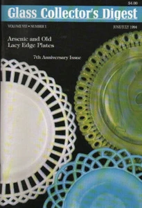 Glass Digest 6/94 gris-stan, bloque con cuentas y esmerilado, leche - placas antiguas de borde de encaje - Imagen 1 de 1