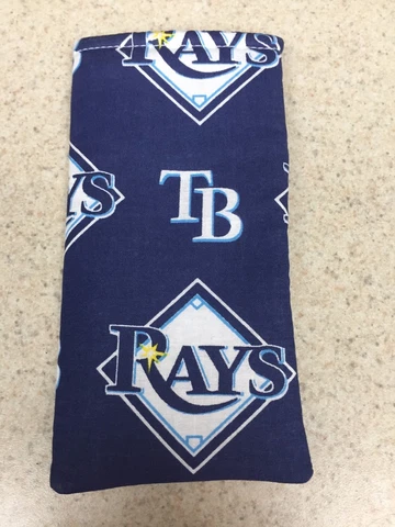 Sunglass / Eyeglass Soft Fabric Case - Tampa Bay Rays on Blue Background - MLB Cover