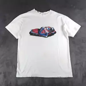Vintage 80s Dainese Freddie Spencer Motorcycle Riding Racer T Shirt L Large - Picture 1 of 17