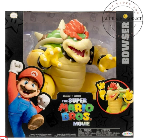Super Mario Bros Movie 2023 Bowser 7" Figure Fire Breathing Jakks Nintendo Cover