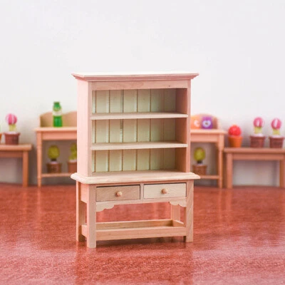 1/12 Scale Dollhouse Miniatures Furniture Bookcase Desk Kids Room Accessories - Image 1 of 4