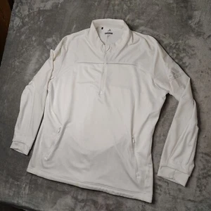 Adidas Golf Go-To Adapt Pullover Jacket Men's 2XL White 1/4 Zip Active Wear READ - Picture 1 of 16
