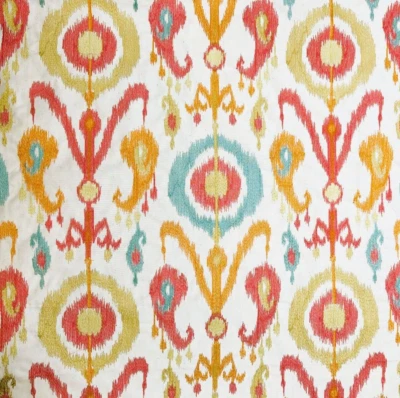 Richloom HOLIDAY Embroidered IKat Home Decor Drapery Pillow Sewing Fabric BTY - Image 1 of 4