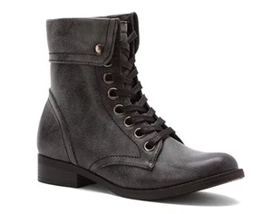 New - Women's 2 Lips Too Jess Black Combat Boots Size 6.5 - Picture 1 of 5